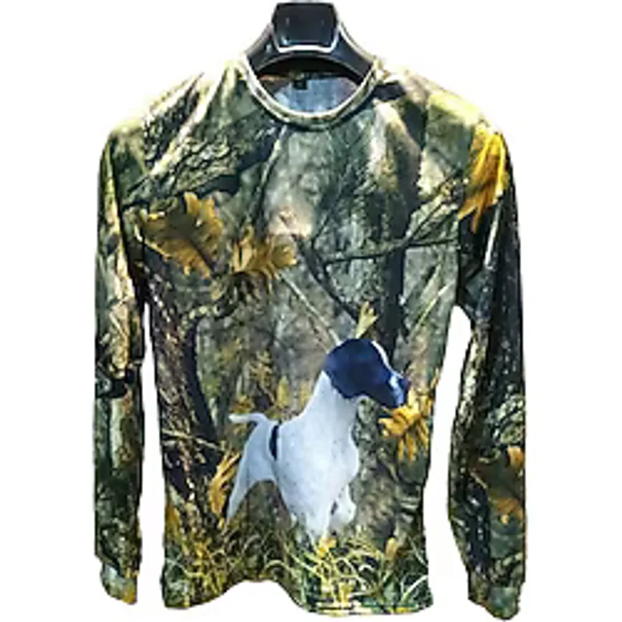 Kara Kafa Pointer Orman Desenli Uzun Kollu Sweatshirt - 3XL
