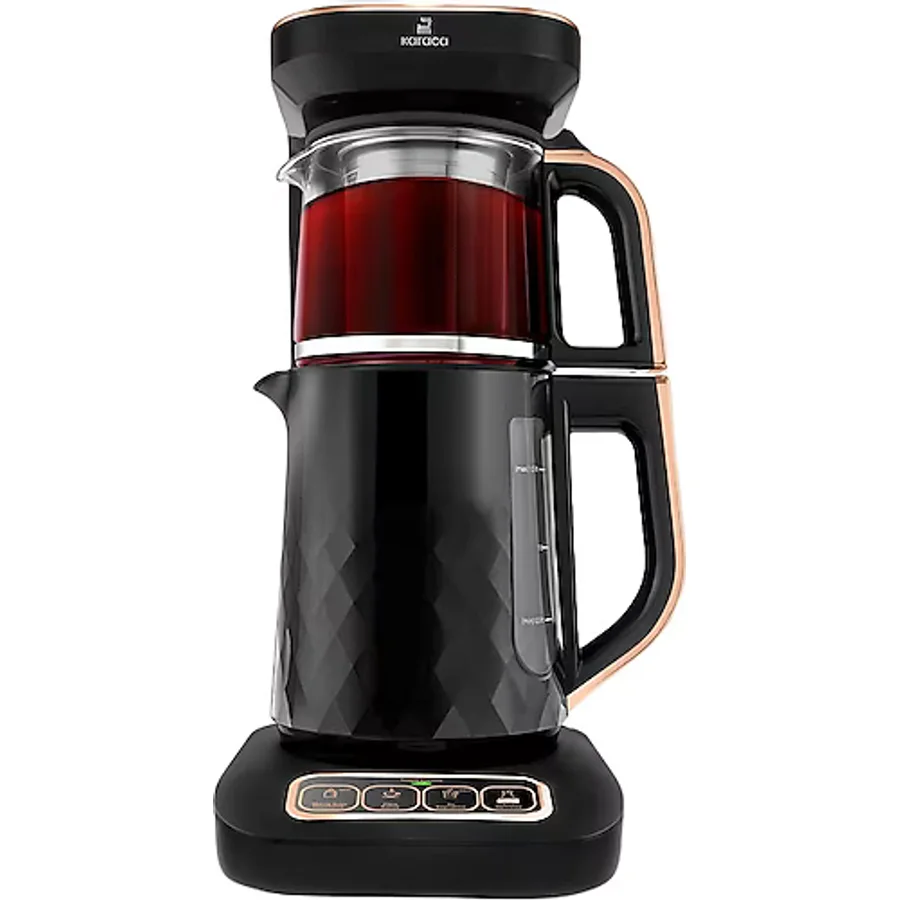Karaca Çaysever Robotea Pro Quartz 4in1 2500 W Konuşan Cam Demlikli Çay Makinesi