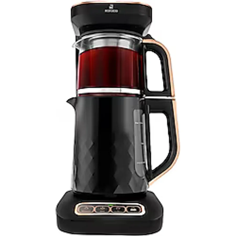 Karaca Çaysever Robotea Pro Quartz 4in1 2500 W Konuşan Cam Demlikli Çay Makinesi