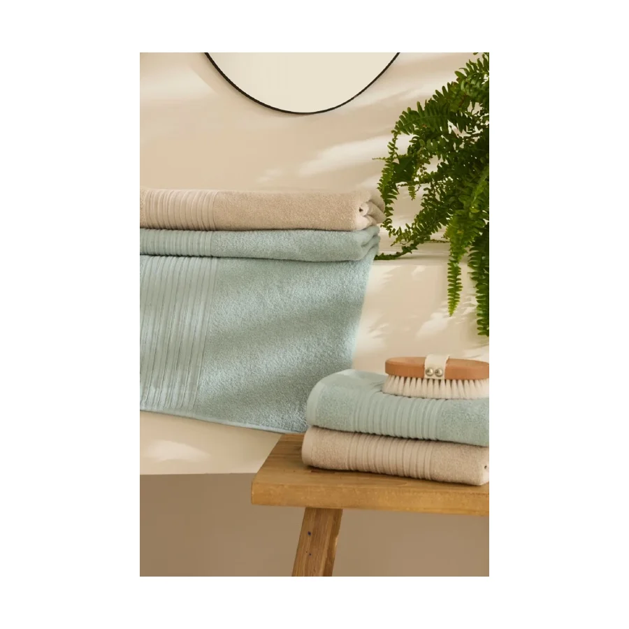 Karaca Home Line Soft %100 Pamuk 4 Parça Hamam Seti Bej-Pudra