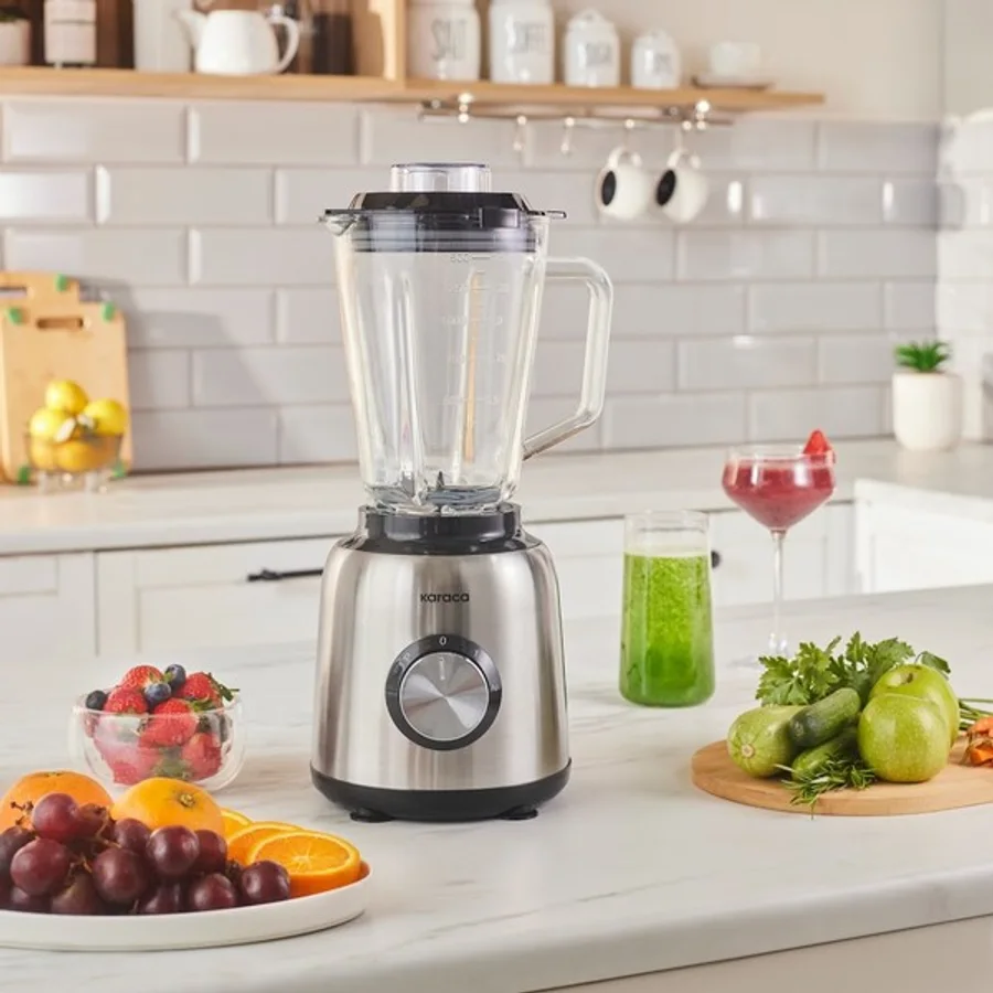Karaca Inox Smoothıe Blender 1000 W 1 lt Kapasite Buz Kırma Fonksiyonu ile Pratik Kullanım - Siyah