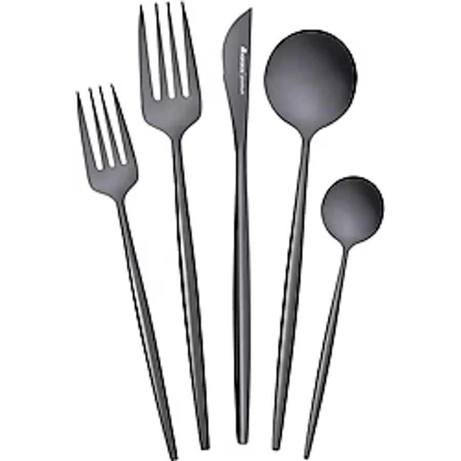 Karaca Orion Black 30 Parça 6 Kişilik Çatal Kaşık Bıçak Takımı