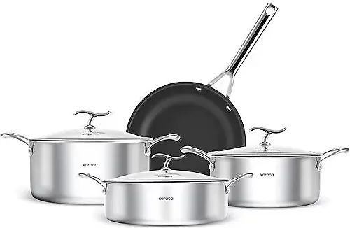 Karaca Plasma Steel 316+ 3ply 7 Parça Tencere Seti