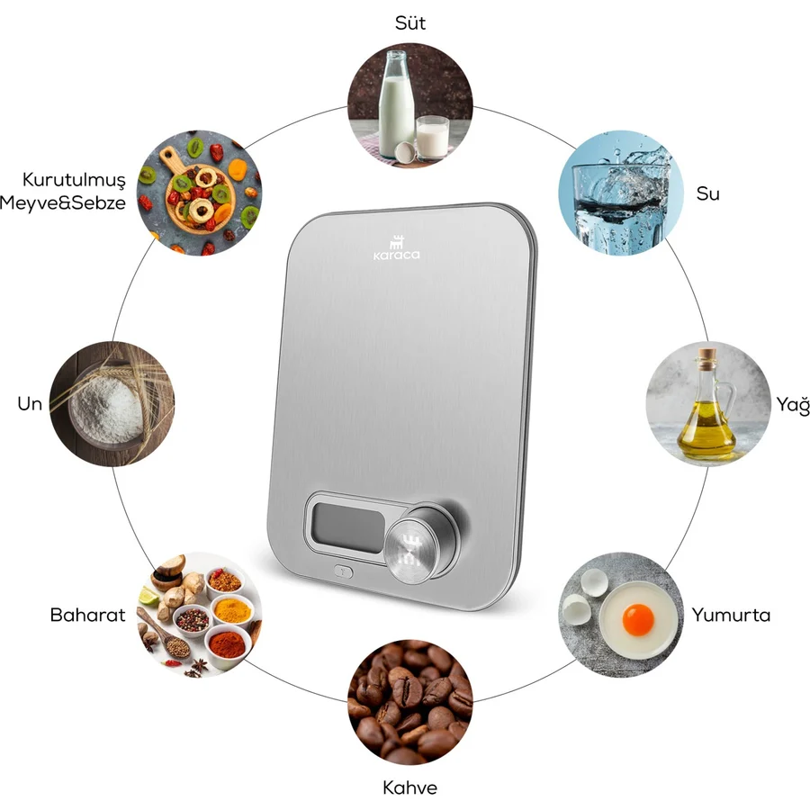 Karaca X Refika Gastro Scale Self-Power Mutfak Tartısı