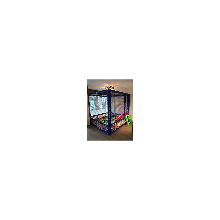 Karadağ Eğitim Araçları Fileli Top Havuzu - Top - Kaydırak 200x200x200 - 1