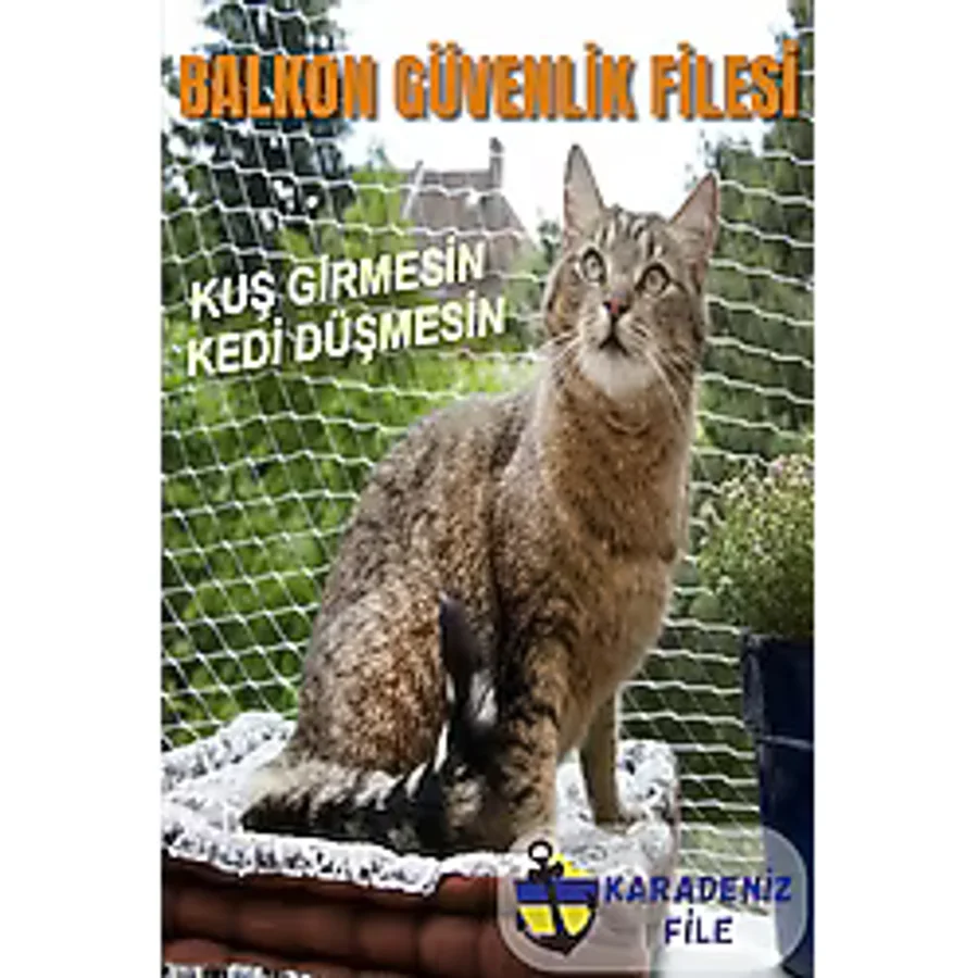 Karadeniz Dekor Ağları Balkon Filesi 3 X 12 (kuş Filesi, Kedi Filesi, Kuş Ağı, Kuş Önleme Filesi)