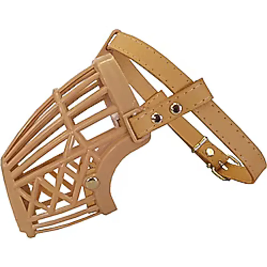 Karamel Plastik Köpek Ağızlığı 10,5 Cm-27 Cm Bej Medium