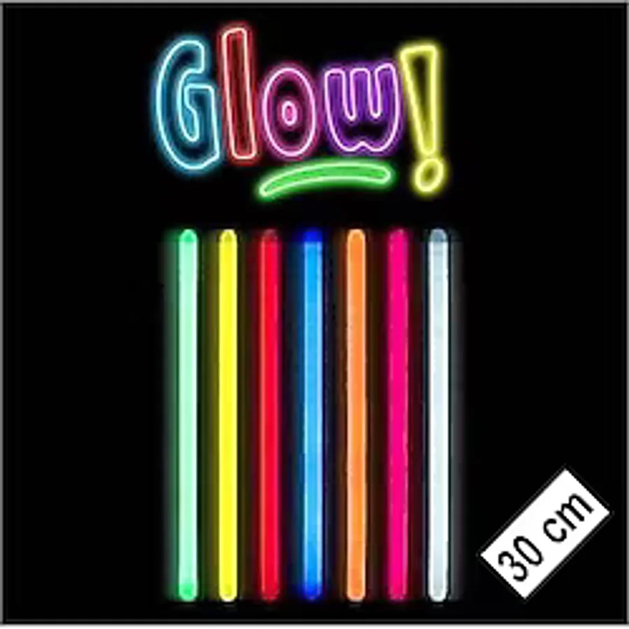 Karanlıkta Parlayan Fosforlu Glow Stick Kalın Çubuk 30 cm 1 Adet
