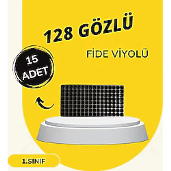 Karaoğlu Vakum Ambalaj Fidelik Viyol 5 Adet 128 Göz Fide Viyolü Fide Altlığı Tohum Yetiştirme Kabı - 15 ADET