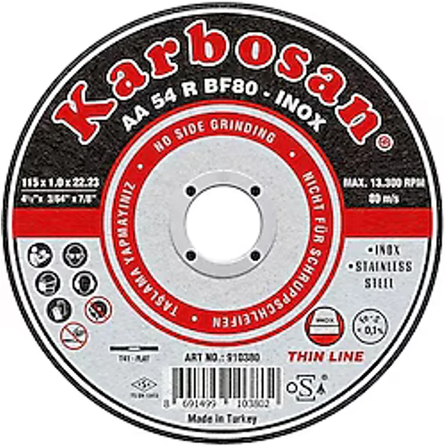 Karbosan 910380 115x1x22.23 mm Inox İnce Kesici Disk