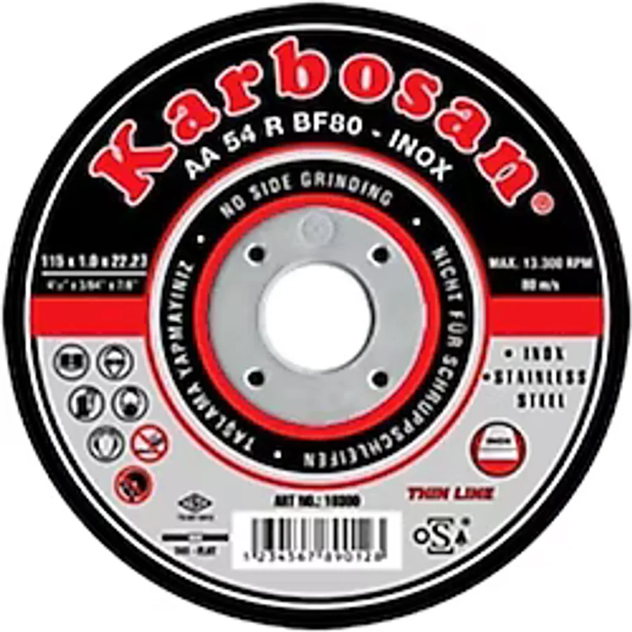 Karbosan Inox Metal Kesici Ince Taş 115 Mm Metal Kesici(25 Adet) Krb