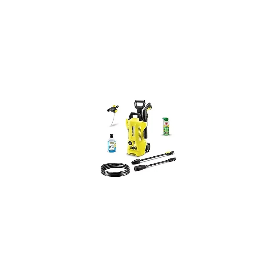 Karcher K2 110 Bar Yüksek Basıçlı Araç Yıkama Makinesi 1400 W + Şampuan + Köpük Püskürtme Başlığı + Bakım Spreyi Seti