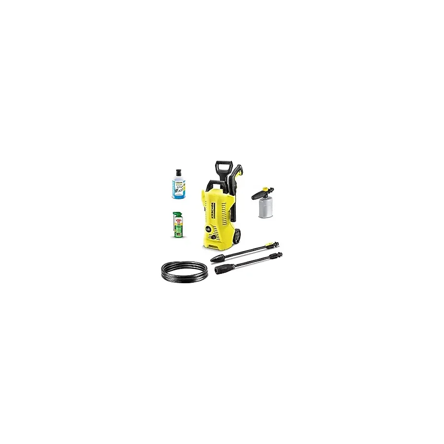 Karcher K2 110 Bar Yüksek Basıçlı Araç Yıkama Makinesi 1400 W + Şampuan + Köpük Püskürtme Aparatı + Bakım Spreyi Seti