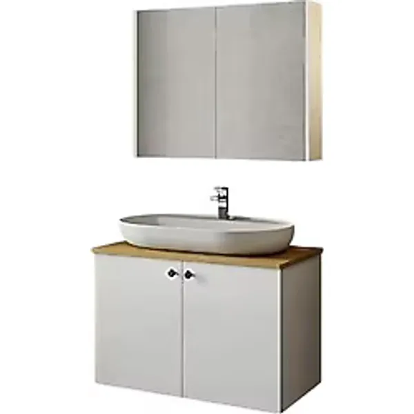 Karen Liva 80 cm Banyo Dolabı Seti