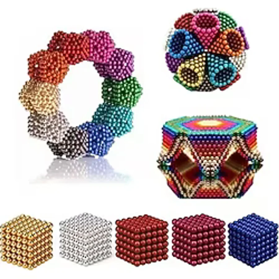 Karışık Neocube Sihirli Toplar Manyetik Neodyum 216 Parça 5Mm