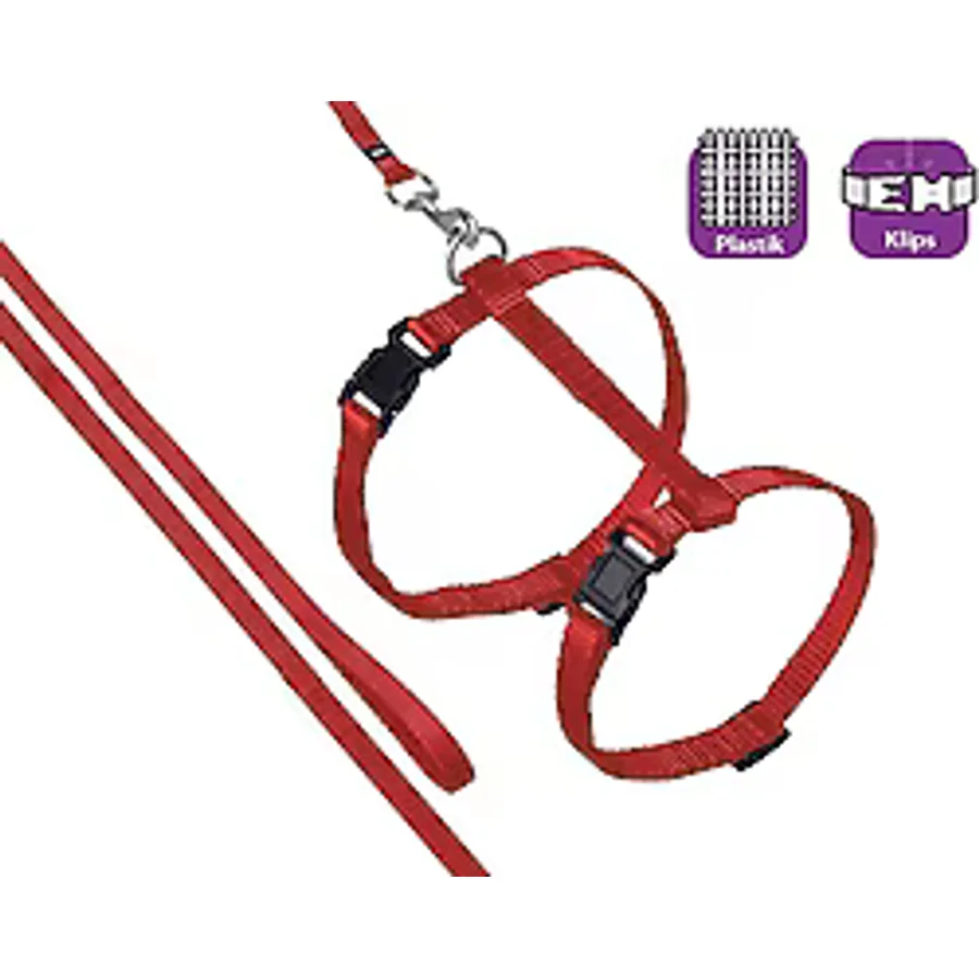 Karlie 110 cm Kırmızı Kedi Göğüs Tasması