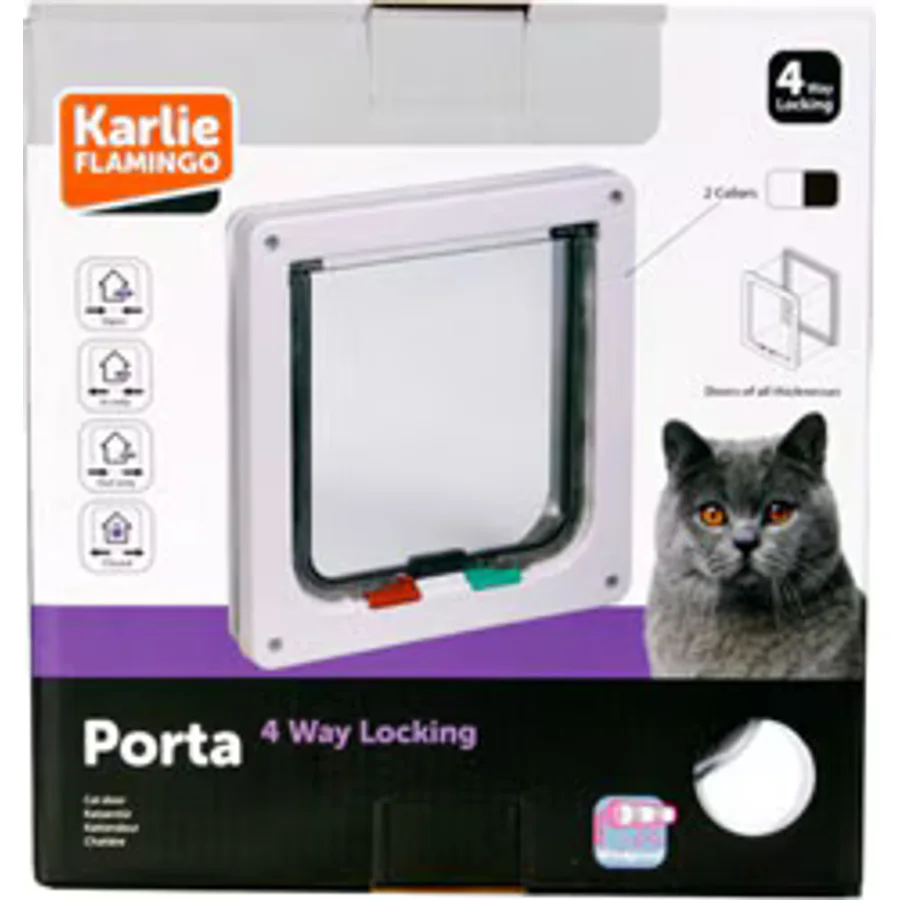 Karlie Dört Yönlü Kilitli 19.2x20 cm Kedi Kapısı