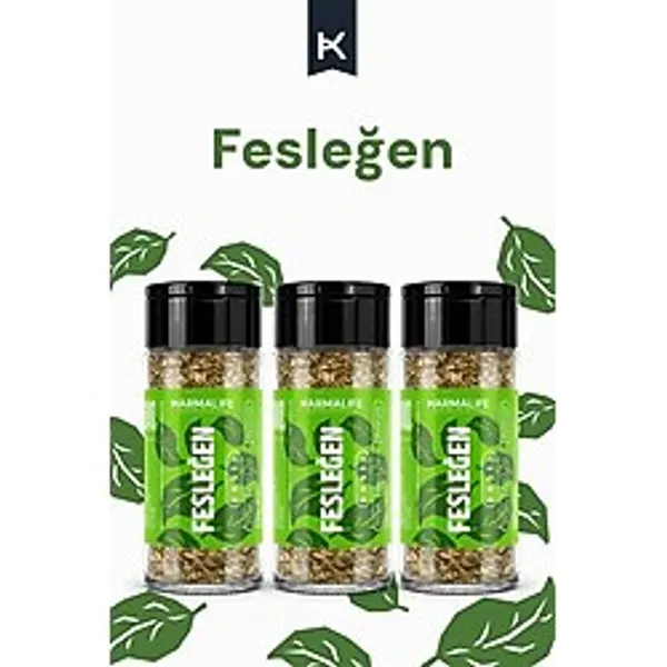 Karmalife 3'lü Doğal Kuru Fesleğen Seti 20 gr - 60 gr