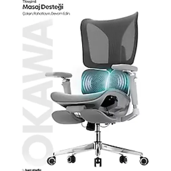 Karr Office Okawa Titreşimli Masaj Destekli Çalışma Koltuğu