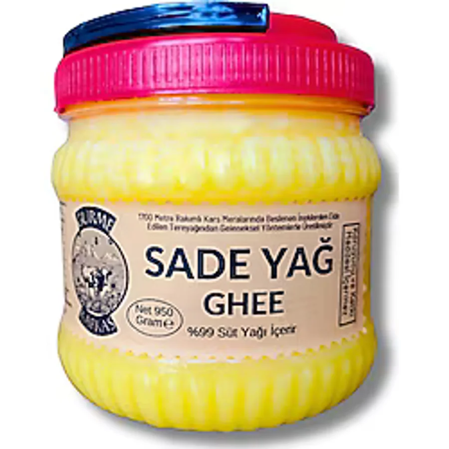 Kars Sade Yağ ( Ghee, Eritilmiş Tereyağı, Sarı Yağ ) Net 950 Gram