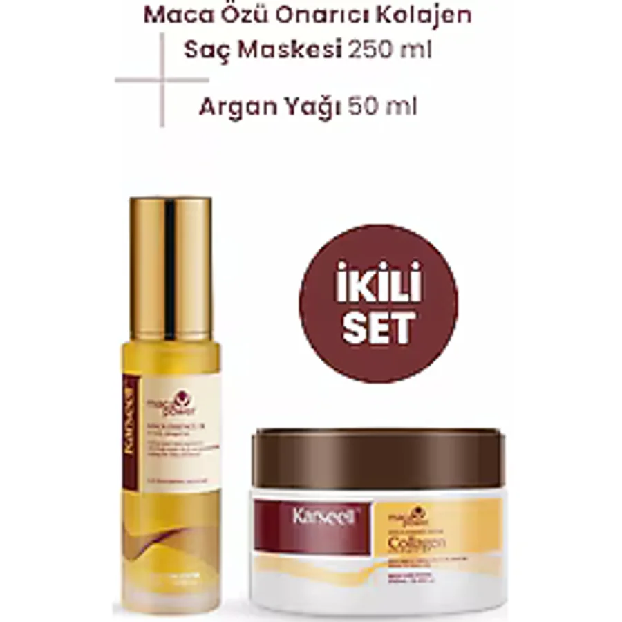 Karseell SET Maca Özü Onarıcı Repair Kolajen Saç Maskesi 250 ml + Argan Yağı 50 ml Karsel