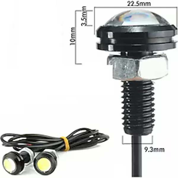 Kartal Göz Led Ayna Altı Led Eagle Eye Civatalı Beyaz Renk 18mm