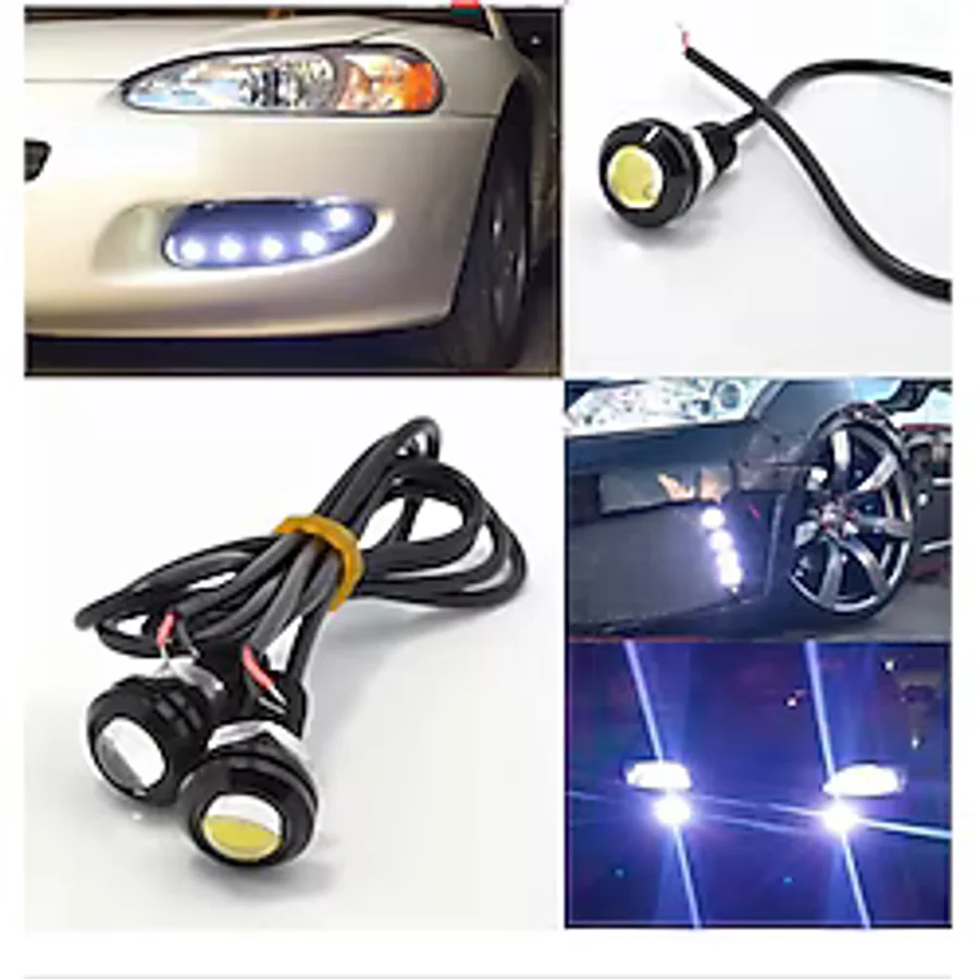 Kartal Gözü 22Mm Kafa Çapı Ayna Altı Oto Led Bir Çift 2 Adet Mavi