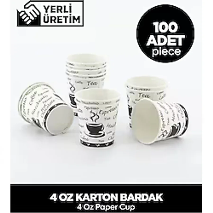 Karton Bardak 4 Oz 100 Adet