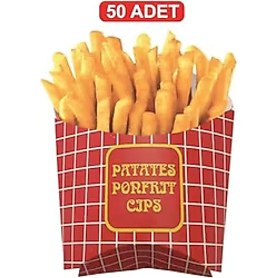 Karton Cips Patates Kutusu 50 Adet