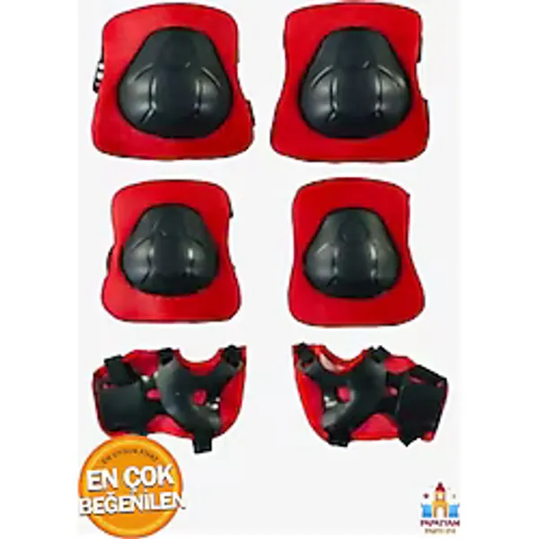 Kask Dizlik Dirseklik Yüksek Korumalı Paten Seti - Çocuklar İçin Güvenli Spor Koruma Ekipmanı Siyah