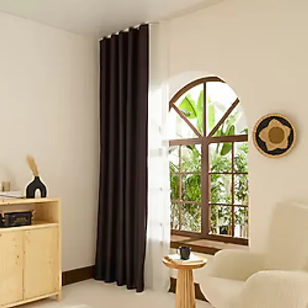 Kaşmir Home Harper Star Blackout Koyu Gri Perde 150x270 cm