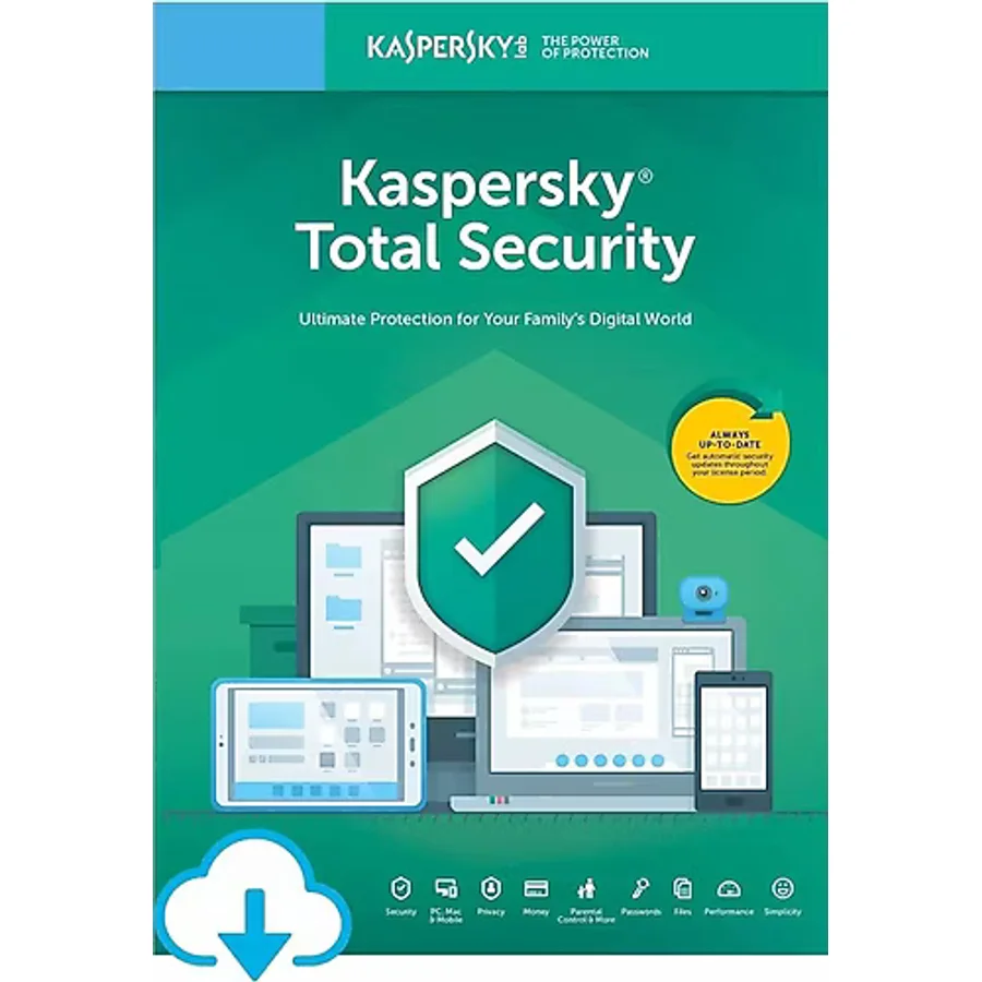 Kaspersky Total Security 1 Kullanıcı 1 Yıl Virüs Programı 2022 TR