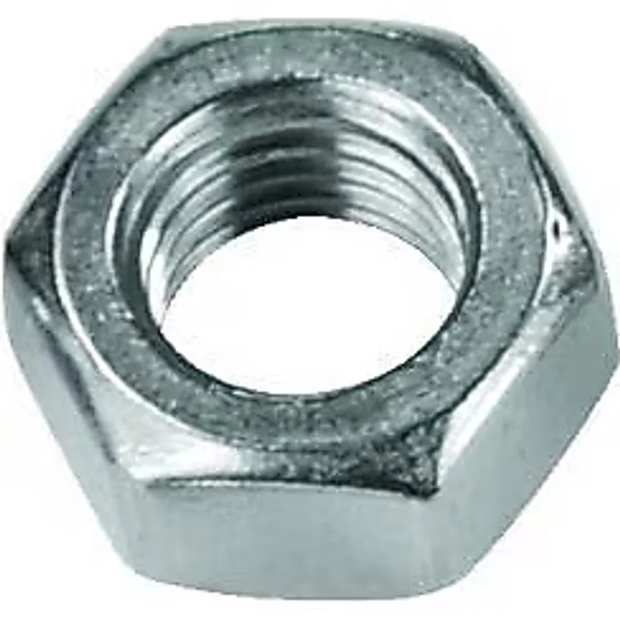 Katar M20 DIN934 Ak Somun Çelik Beyaz - Gri
