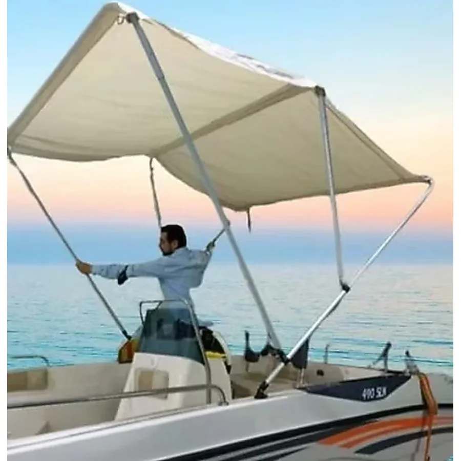 Katlanabilir 3 Kolu Tekne ve Bot Tentesi Gri En : 175 Cm