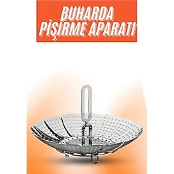Katlanabilir Buharda Sebze Pişirme Haşlama Aparatı