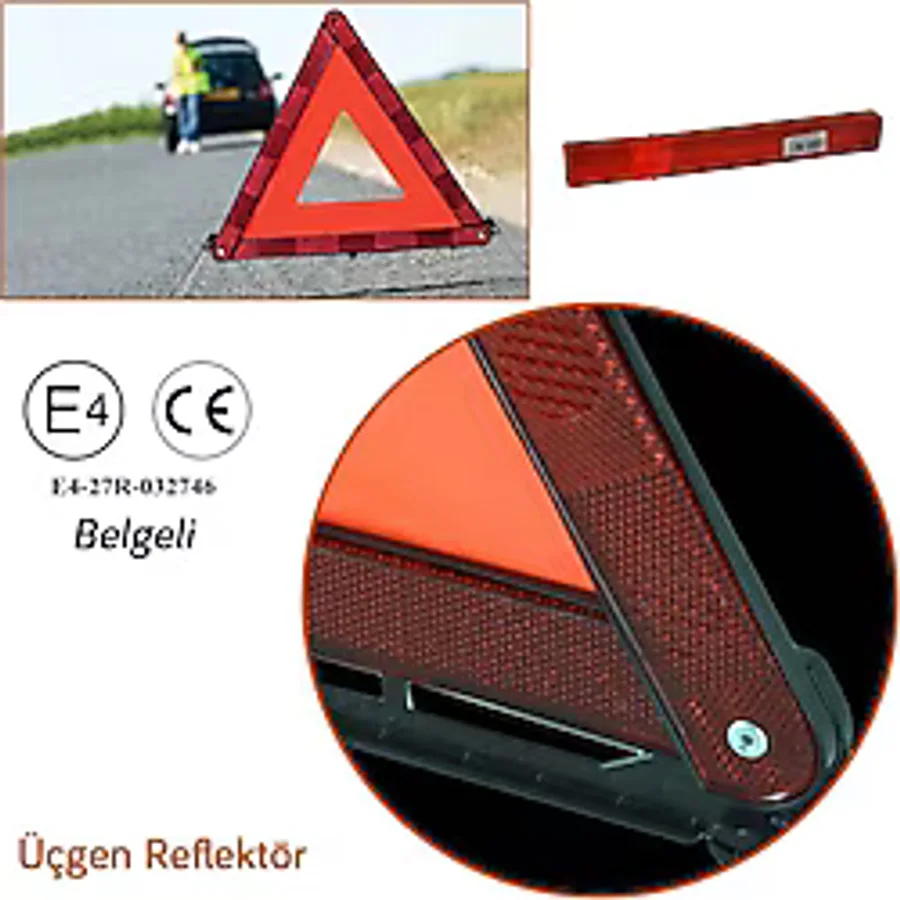 Katlanabilir Kutulu Üçgen Reflektör - Uyarı Reflektörü
