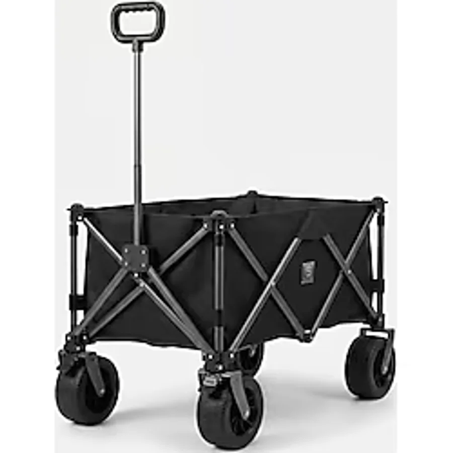 Katlanabilir Pazar Arabası, 100 Kg Taşıma Kapasitesi, Sağlam Çelik Gövde, Oxford Kumaş, Su Geçirmez Tasarım, 360 Derece Manevralı Tekerlek, Kamp, Plaj, Pazar, Market İçin Vagon Taşıma Arabası