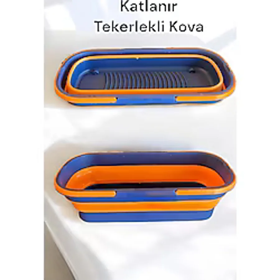 Katlanabilir Tekerlekli Kova Mop - Renkli, Pratik ve Ergonomik Temizlik Kovası