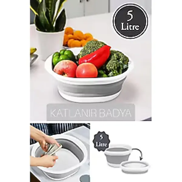 Katlanır Badya Akordiyon Leğen 5 Litre