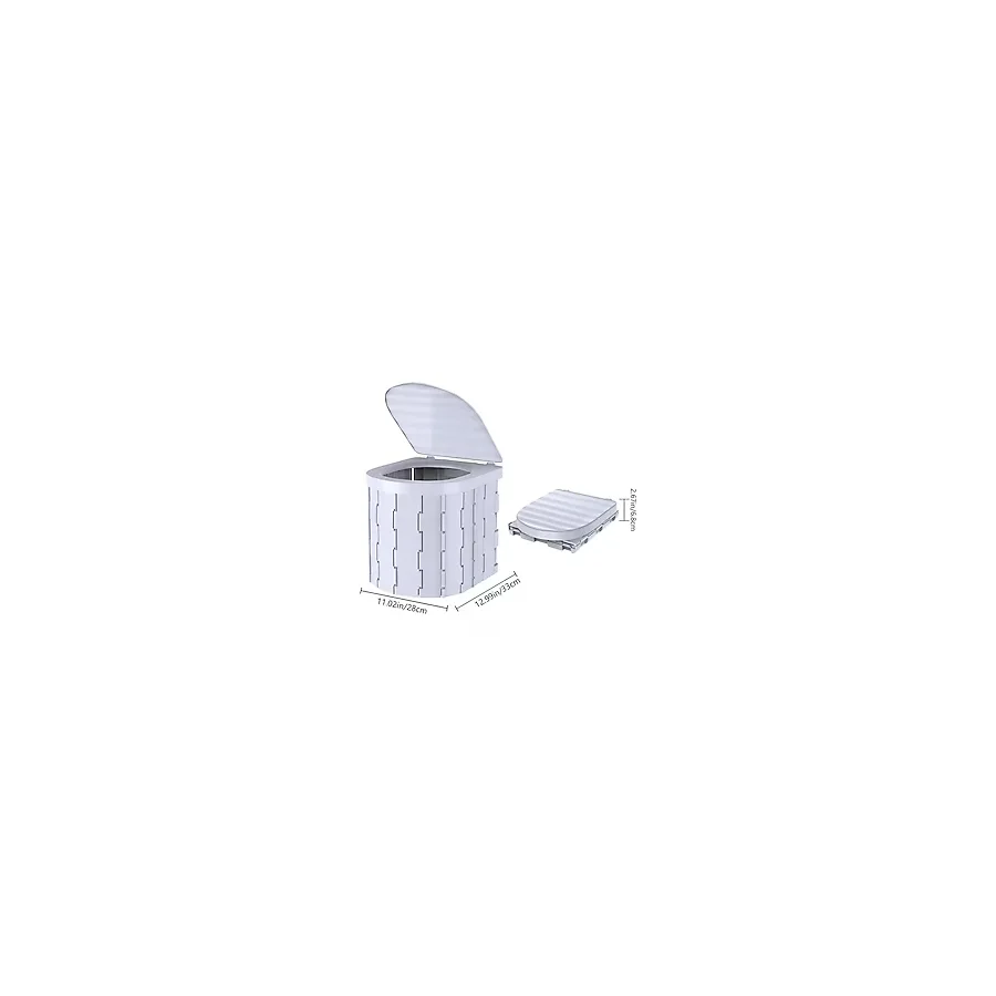 Katlanır Portatif Kamp Tuvaleti [Wc] - 6456 Ecorce Tube Marron - Polyester