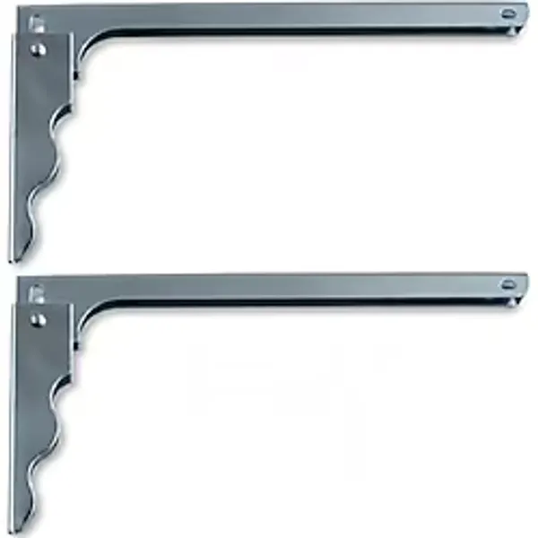 Katlanır Raf ve Masa Konsolu, Raf Ayağı Metal, 18 cm ve 28 cm Seçenekli, 2'li Set, Vidalar Ve Dübeller Dahil(28cm)