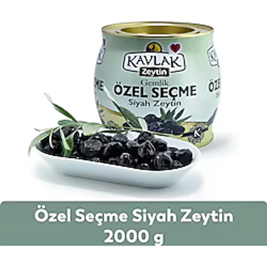 Kavlak Özel Seçme Gemlik Siyah Zeytin 2 kg (brüt )