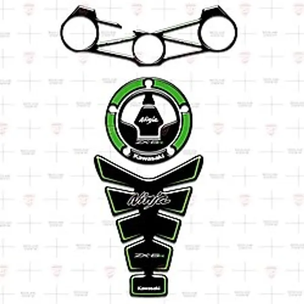 KAWASAKİ ZX-6R Special 2013-2016 Tank Pad Depo Kapak Gidon Pad Set 3'lü Set