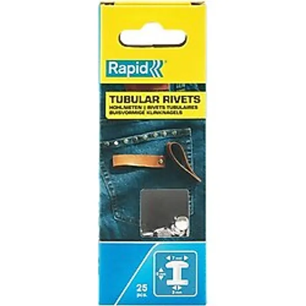 Kawin Rapid 7 mm Başlı Içi Boş Perçinler, Gümüş Renkli, 25 Adet (2 Parça)