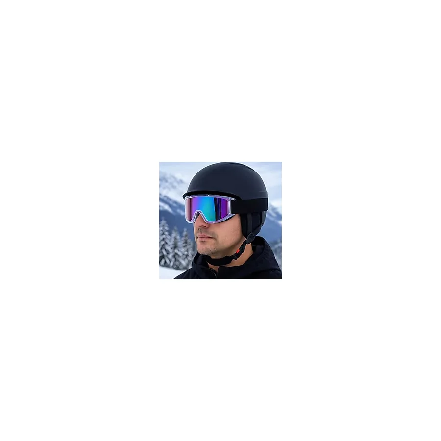 Kayak Gözlüğü Offroad Antifog Ventilli Korumalı Güneş Kar Gözlük Gökkuşağı Snowboard Glasses Sporu. - Yeşil