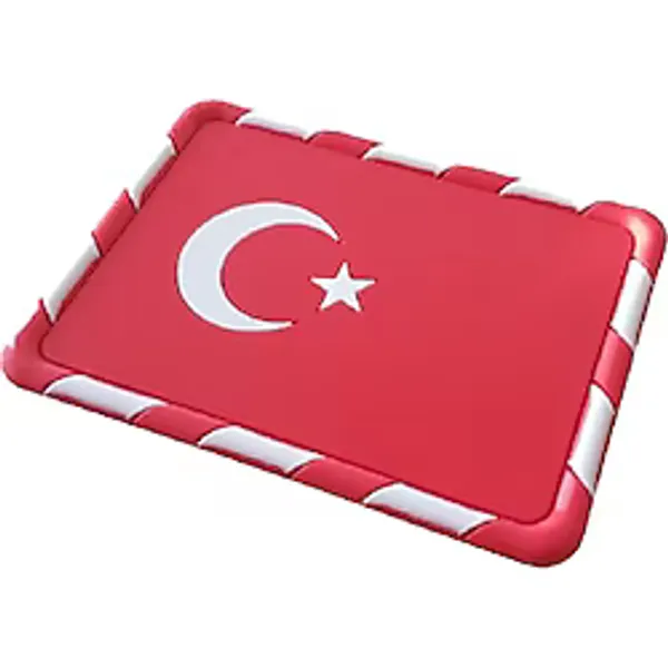 Kaydirmaz Silikonlu Ped Arac Gogus Torpido Ev Ofis Cok Amacli Turk Bayragi Damali Desen 18Cmx13cm