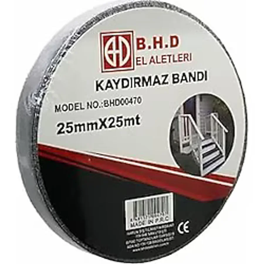Kaydırmaz Siyah Bant 25 mm X 25 mt