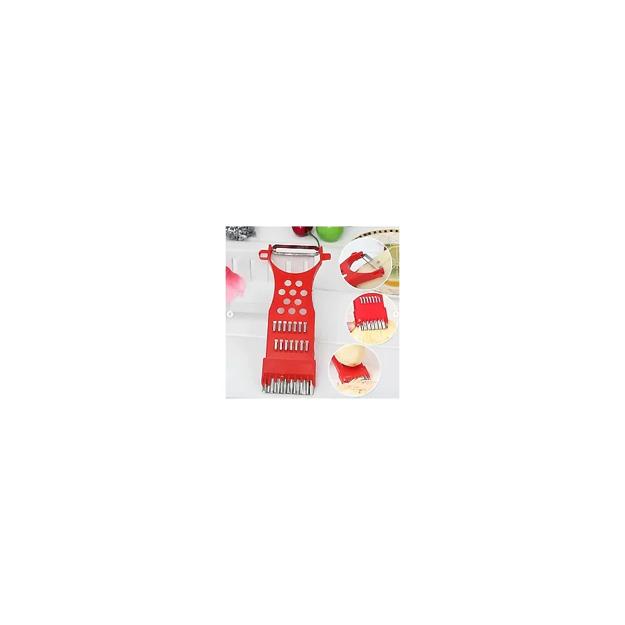 Kaymak Home 3 Adet Çok Fonksiyonlu Mini Soyucu Dilimleyici Rende - Kırmızı