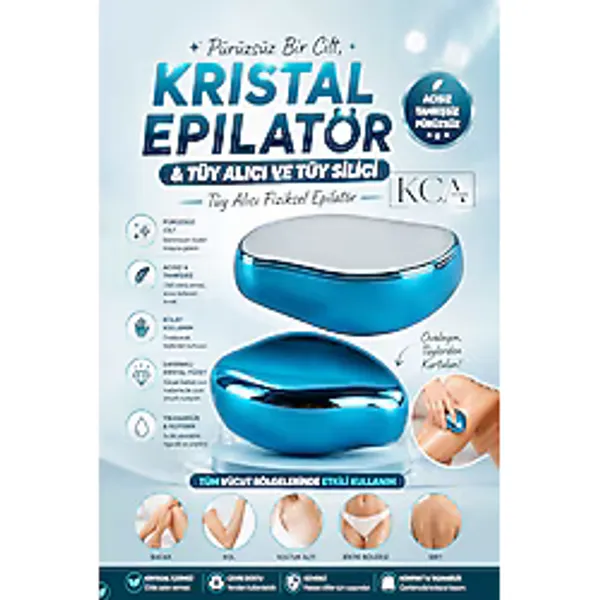 KCA HOME Kristal Epilatör, Tüy Alıcı ve Tüy Silici, Epilatör Tüy Silici, Tüy Dökücü