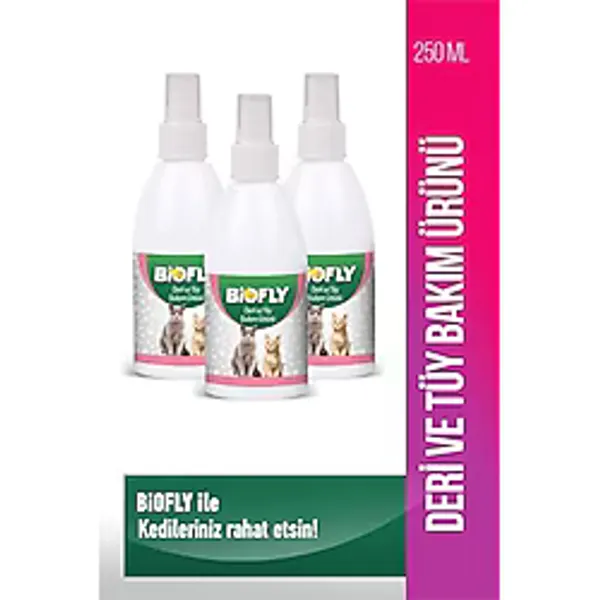 Kedi Deri ve Tüy Bakım Bit ve Pire Spreyi 250 ml 3 Adet